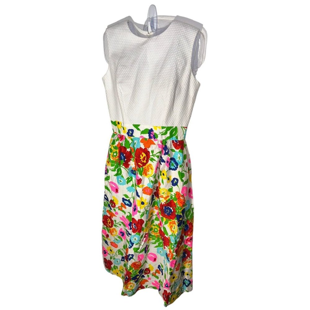 Vintage 60s 70s David Crystal Fashion Maxi Dress Sz 10 Multicolor Floral